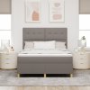 Postel s boxspringem a matrací taupe 140x190 cm textilie 3339620