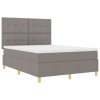 Postel s boxspringem a matrací taupe 140x190 cm textilie 3339620