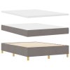 Postel s boxspringem a matrací taupe 140x190 cm textilie 3339620