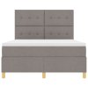 Postel s boxspringem a matrací taupe 140x190 cm textilie 3339620