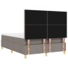 Postel s boxspringem a matrací taupe 140x190 cm textilie 3339620