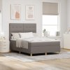 Postel s boxspringem a matrací taupe 140x190 cm textilie 3339620