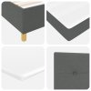 Postel s box springem a matrací tmavě šedá 200x200 cm tkanina 3339645