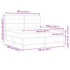 Postel s box springem a matrací tmavě šedá 200x200 cm tkanina 3339645