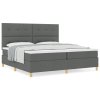 Postel s box springem a matrací tmavě šedá 200x200 cm tkanina 3339645