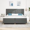 Postel s box springem a matrací tmavě šedá 200x200 cm tkanina 3339645