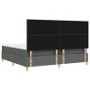 Postel s box springem a matrací tmavě šedá 200x200 cm tkanina 3339645