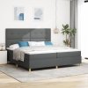 Postel s box springem a matrací tmavě šedá 200x200 cm tkanina 3339645