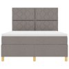 Postel se zásuvkou a matrací taupe 140x190 cm z tkaniny 3339697