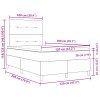 Postel s matrací Box Spring Černá 120x200 cm Samet 3339826