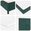 Postel Box Spring s matrací tmavě zelená 120x200 cm samet 3339827