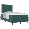 Postel Box Spring s matrací tmavě zelená 120x200 cm samet 3339827