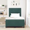 Postel Box Spring s matrací tmavě zelená 120x200 cm samet 3339827