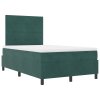 Postel Box Spring s matrací tmavě zelená 120x200 cm samet 3339827