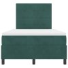 Postel Box Spring s matrací tmavě zelená 120x200 cm samet 3339827