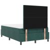 Postel Box Spring s matrací tmavě zelená 120x200 cm samet 3339827