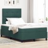 Postel Box Spring s matrací tmavě zelená 120x200 cm samet 3339827