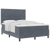 Boxspring postel s matrací tmavě šedá 140x190 cm samet 3339831