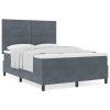Boxspring postel s matrací tmavě šedá 140x190 cm samet 3339831