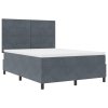 Boxspring postel s matrací tmavě šedá 140x190 cm samet 3339831