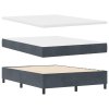 Boxspring postel s matrací tmavě šedá 140x190 cm samet 3339831