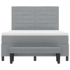 boxspring postel s matrací a lavicí světle šedá 140x190 cm látka 3343988
