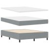 boxspring postel s matrací a lavicí světle šedá 140x190 cm látka 3343988
