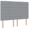 boxspring postel s matrací a lavicí světle šedá 140x190 cm látka 3343988