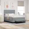 boxspring postel s matrací a lavicí světle šedá 140x190 cm látka 3343988