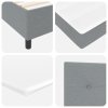 Boxspring postel s matrací a lavicí světle šedá 100x200 cm látka 3344044