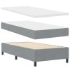 Boxspring postel s matrací a lavicí světle šedá 100x200 cm látka 3344044