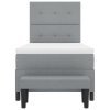 Boxspring postel s matrací a lavicí světle šedá 100x200 cm látka 3344044