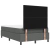 Boxspring postel s matrací a lavicí tmavě šedá 120x200 cm látka 3344059