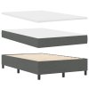 Boxspring postel s matrací a lavicí tmavě šedá 120x200 cm látka 3344059