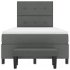 Boxspring postel s matrací a lavicí tmavě šedá 120x200 cm látka 3344059