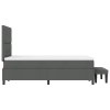 Boxspring postel s matrací a lavicí tmavě šedá 120x200 cm látka 3344059