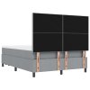 Boxspring postel s matrací a lavicí světle šedá 140x190 cm tkanina 3344065