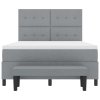Boxspring postel s matrací a lavicí světle šedá 140x190 cm tkanina 3344065