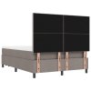Postel s boxspringem s matrací a lavičkou taupe 140x190 cm látka 3344069