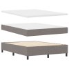 Postel s boxspringem s matrací a lavičkou taupe 140x190 cm látka 3344069