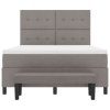 Postel s boxspringem s matrací a lavičkou taupe 140x190 cm látka 3344069