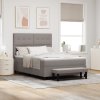 Postel s boxspringem s matrací a lavičkou taupe 140x190 cm látka 3344069