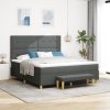 Postel s boxspringem a matrací a lavicí tmavě šedá 180x200 cm látka 3344087