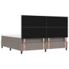 Postel s boxspringem a matrací a lavičkou taupe 200x200 cm Látka 3344097