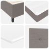 Postel s boxspringem a matrací a lavičkou taupe 200x200 cm Látka 3344097
