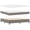 Postel s boxspringem a matrací a lavičkou taupe 200x200 cm Látka 3344097