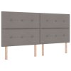 Postel s boxspringem a matrací a lavičkou taupe 200x200 cm Látka 3344097