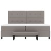 Postel s boxspringem a matrací a lavičkou taupe 200x200 cm Látka 3344097