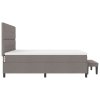Postel s boxspringem a matrací a lavičkou taupe 200x200 cm Látka 3344097