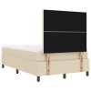 Postel s box springem s matrací a lavicí krémová 120x200 cm tkanina 3344140